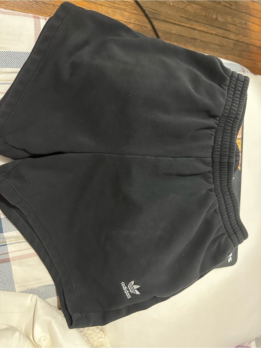 adidas Black Ribbed Waist Sweatpants